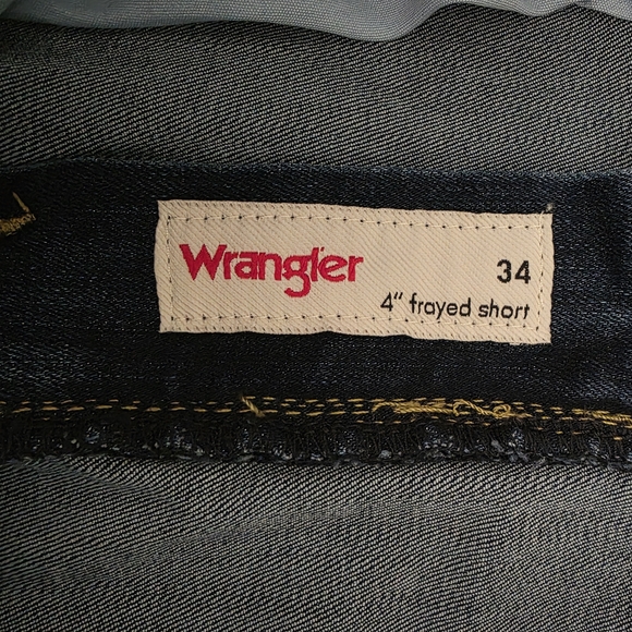 Wrangler Women Fray Denim Shorts High Waits Size 34 - Picture 9 of 11